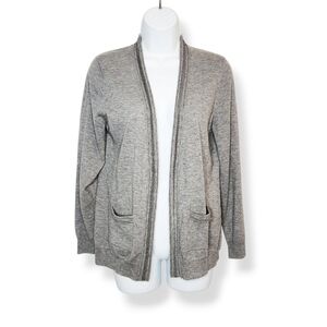 Banana Republic Women's Cardigan Sweater Wool Cashmere Chain Detail Size PL
